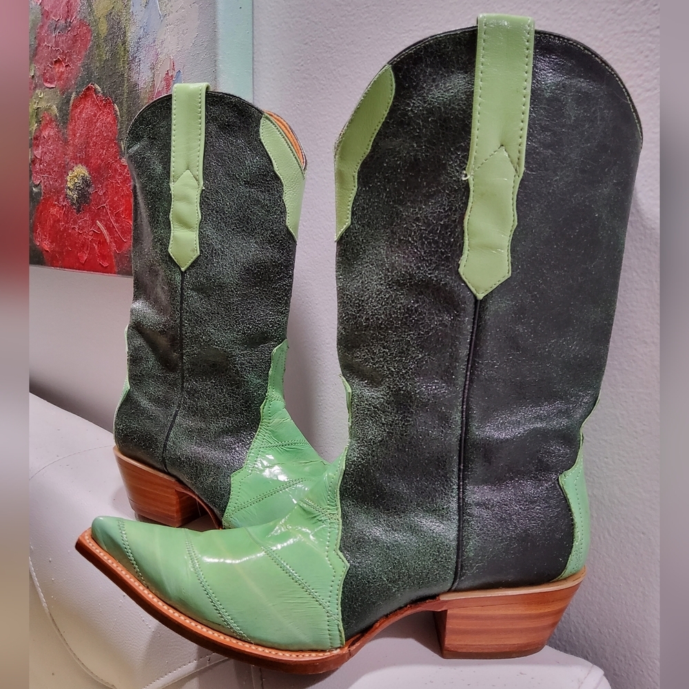Wild West Colorblock Western Boots Size 9